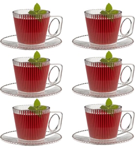 220 ml Çay Fincanı ve Tabağı Seti 6'lı