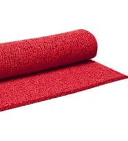 ABK Plastik Kıvırcık Kaydırmaz Paspas 14 Mm Kaymaz Yolluk Kaydırmaz Halı 100cm KIRMIZI 350cm (A.Kırmızı)