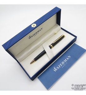 Waterman Hemisphere Mat Siyah GT Tükenmez Kalem  İsme Özel Kalem  Hediye Kalem