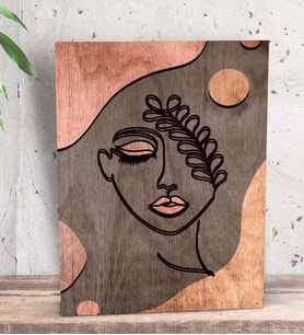 BK Gift Minimalist Woman Tasarımlı Dekoratif Mini Kanvas Tablo 15x20cm-1