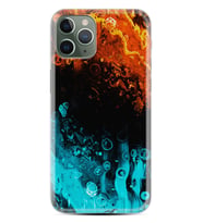 Apple iPhone 11 12 13 14 Pro Max Kılıf Desemli Silikon Orange Blue Color 1665