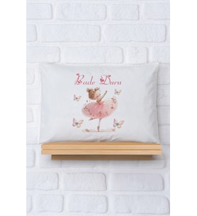 Pia Baby Premium %100 Pamuk İsme Özel Kız Bebek Yastık Kılıfı 35*45 cm 5014-12