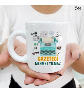 Gazeteci Renkli Tasarımlar ve Dekoratif Kişiye Özel Kupa Bardaklar