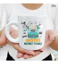 Gazeteci Renkli Tasarımlar ve Dekoratif Kişiye Özel Kupa Bardaklar