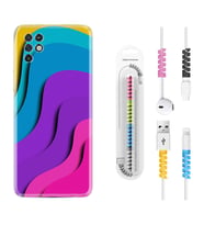 INFINIX Note 11 Pro Note 10 Hot 9 Play Kılıf Kablo Koruma Spiral Silikon Renk Cümbüşü 1631