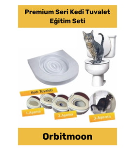 Premium Seri Kum Kabı Wc Klozet Alıştırma Kapağı Yetişkin Yavru Kedi Hijyenik Tuvalet Eğitim Seti