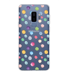 PrintiFy Samsung Galaxy S9 Plus ile Uyumlu 1mm Slim Fit Water Color 6 Baskılı Şeffaf  Kılıf