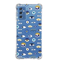 PrintiFy Samsung Galaxy M52 Uyumlu Nazar Boncuğu 2 Baskılı Şeffaf Köşe Korumalı Antişok Kılıf