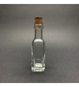 20 ML KÖŞELİ CAM ŞİŞE , MANTAR TIPALI , 20 CC MANTARLI CAM ŞİŞE  x 10 Adet