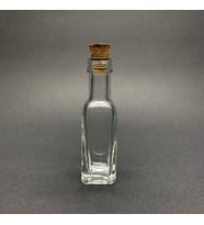 20 ML KÖŞELİ CAM ŞİŞE , MANTAR TIPALI , 20 CC MANTARLI CAM ŞİŞE  x 10 Adet