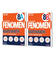 FENOMEN YAYINLARI 8. SINIF Matematik A+B Soru Bankası (2 KİTAP)