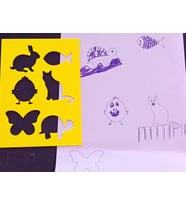 3D Baskı Hayvan Figürleri Çizim Şablonu - Çoklu Desen Kalıbı - Sarı