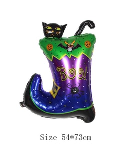 Halloween Çizmeli Kara Kedi Folyo Balon (4915) GO-53-vice/(1395) 03976