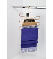Rose Dolap İçi 5 Katlı Pantolon Elbise, Şal, Eşarp, Askısı, Çoklu Gardrop Askılığı - Metal Paslanmaz