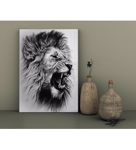 BK Home Lion Tasarımlı Kanvas Tablo-1