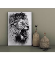 BK Home Lion Tasarımlı Kanvas Tablo-1