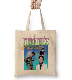 Timothee Chalamet Retro Tee 01 Bez Çanta Uzun Saplı