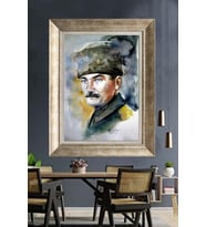 Gümüş Çerçeveli Atatürk Tablo ds126