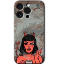 iPhone 15 Pro Uyumlu Kılıf HD Desen Baskılı Arka Kapak - Devil Girl
