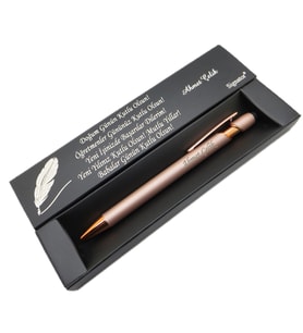 Signator® C418 Mat Saten Rose Gold Tükenmez Kalem  İsme Özel Kalem  Hediyelik Kalem (Karışık)