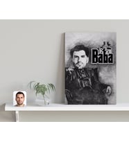 BK Gift Kişiye Özel Godfather Baba Tasarımlı Kanvas Tablo-22