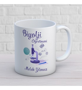 Kişiye Özel Meslek Biyoloji Öğretmeni Hediyelik Kupa Bardak 1 Adet