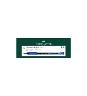 Faber-castell 1425 Iğne Uç Tükenmez Kalem Mavi 10 Lu 5211142551000 (1 Paket 10 Adet)