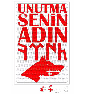 Senin Adın Türk Göktürk Kurt Puzzle 240 Parça Yapboz