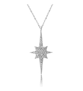 Gümüş Kutup Yıldızı Bayan Kolye