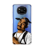 Poco X3 Pro / X3 NFC Uyumlu Tupac Tasarımlı Şeffaf Telefon Kılıfı
