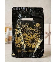 Omeyva El Geçme Baskılı Blok Poşet Torba - No : 1 - 22x35 Cm. - Siyah - 1000 Adetlik Paket