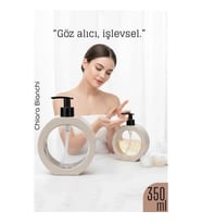 Mey İthalat® Sıvı Sabunluk – Bej Renk, 350 ml, Modern Tasarım 722349