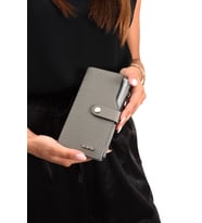 Just Polo Kadın Bol Kartlıklı Kağıt Para Bölmeli Cüzdan 12cmx10cm PBU02 (Gri)