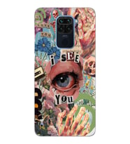 Xiaomi Redmi Note 9 Uyumlu Aesthetic Kolaj Desenli Şeffaf Telefon Kılıfı