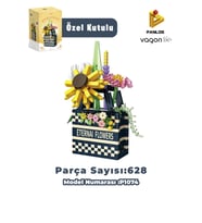 Panlos BOUTIQUE Serisi Siyah Damalı Çanta Figürü 628 Parça Oyuncak Yapım Seti -FFP1074