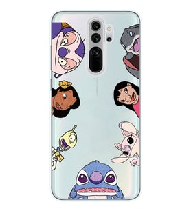 Redmi Note 8 Pro Uyumlu Stitch Tüm Karakterler Tasarımlı Şeffaf Telefon Kılıfı