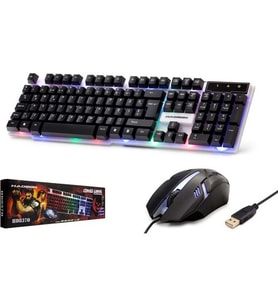 Hadron H837Q Klavye & Mouse Set Oyun Ledli Q (Siyah)