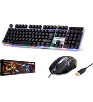 Hadron H837Q Klavye & Mouse Set Oyun Ledli Q (Siyah)