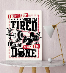 BK Gift When I'm Tired Tasarımlı Kanvas Tablo-1