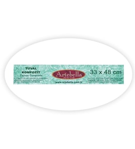 Artebella Preslenmiş Tuval Kompozit Elips 33x48 cm