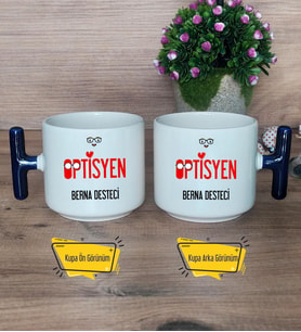Optisyen Kupa Bardak T Lacivert Kulplu Tıp Bayramı Hediyesi