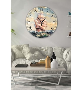 Bilge Retro Tasarımlı Duvar Saati 35 X 35 Cm (Baskılı)