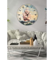 Bilge Retro Tasarımlı Duvar Saati 35 X 35 Cm (Baskılı)