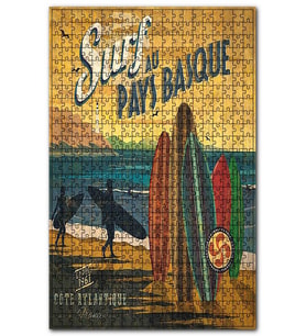 Cakapuzzle Sörf Yarışları Afişi Görseli Puzzle Yapboz MDF (Ahşap) (120 Parça)