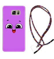 Samsung S7 Edge S20 Fe Plus Ultra S21 S22 Kılıf Boyun Asklı Rasta Silikon Purple Sweety 1717