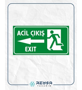 Acil Çıkış Sticker 20X28 Cm