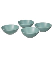 4 Adet Kase Seti, MeridyenDukkan Mat Açık Turkuaz ,16 cm Stoneware Fonksiyonel Tasarım