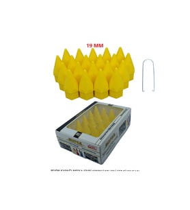 Bijon Kapağı Sivri 19 Mm Sarı 20 Li Set