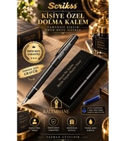 Kalemhane Kişiye Özel Scrikss Dolma Kalem Özel Kutulu Ömür Boyu Garantili Hediye Paketli (Siyah)