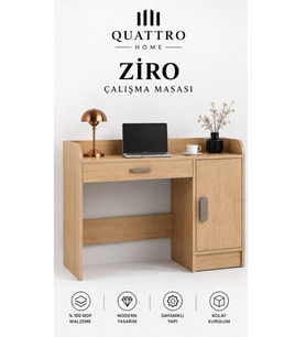 ZIRO ÇALIŞMA MASASI- %100 MDF-Genişlik: 120 cm Yükseklik: 90 cm Derinlik: 57 cm